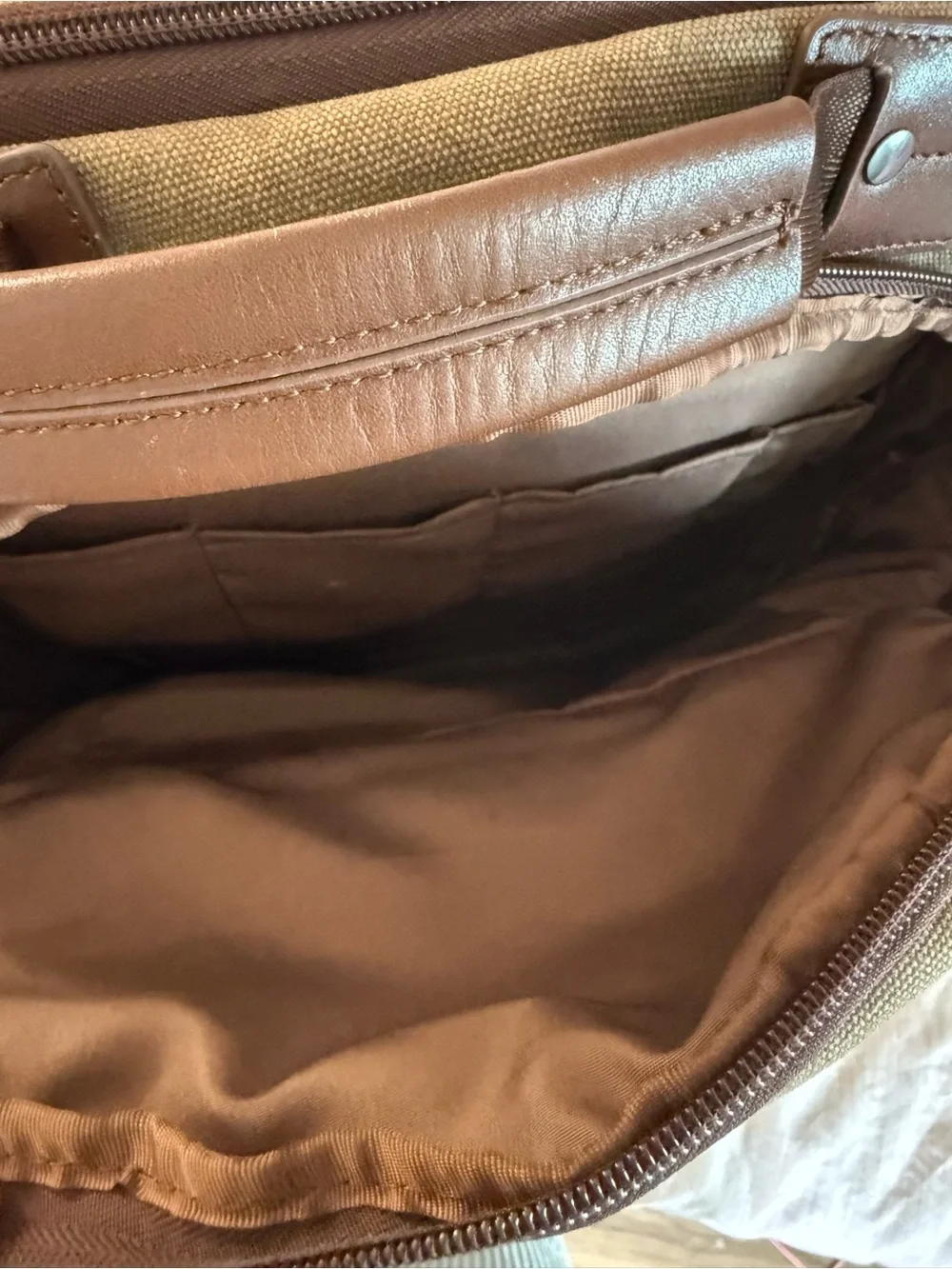 Canvas & Leather Men's Backpack in Brown by Fossil
